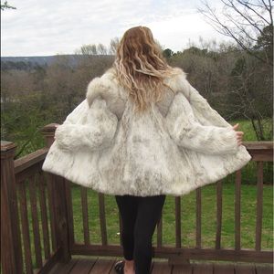 Vintage Rabbit Fur Coat 